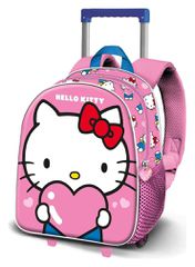 Sanrio Small 3D Backpack with Wheels Hello Kitty Heart