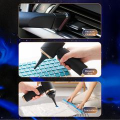 Mini Foldable Handheld Car Vacuum Cleaner with Blower Function - Black-thumb-2