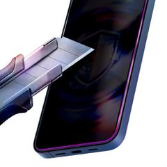 9H tempered glass with 3mk HardGlass Max Privacy filter for iPhone 15 Pro