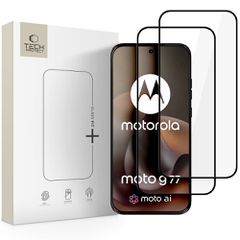 Tech-Protect Glass Fit+ 2-Pack Tempered Glass for Motorola Moto G67 / G77 - Black