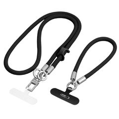 Tech-Protect C10S Rope Phone Lanyard - Black and Titanium