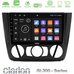 Clarion GL300 Series 4Core Android ClarionOS 2+32GB BMW 1Series E81/E82/E87/E88 (MANUAL A/C) Navigation Multimedia Tablet 9" Με Carplay & Android Auto