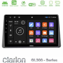 Clarion GL300 Series 4Core Android ClarionOS 2+32GB Dacia Duster 2019-> Navigation Multimedia Tablet 10" Με Carplay & Android Auto