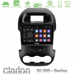 Clarion GL300 Series 4Core Android ClarionOS 2+32GB Ford Ranger 2012-2016 Navigation Multimedia Tablet 9" Με Carplay & Android Auto
