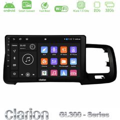 Clarion GL300 Series 4Core Android ClarionOS 2+32GB Volvo S60 2010-2018 Navigation Multimedia Tablet 9" Με Carplay & Android Auto