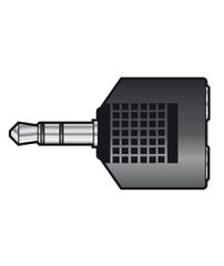 Qtx 759.307UK Splitter 3.5mm Stereo Jack Βύσμα – 2 x 3.5mm Stereo Jack Υποδοχές (Τεμάχιο)