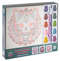 Moxy - Watercolour Painting Kawaii Art Set - Cat / Toys