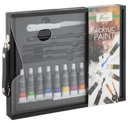 Nassau - Black Wooden Case With Carry Handle Acrylic Set, 21 Pcs (AR099503) / Toys
