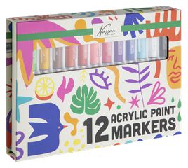 Nassau - Acrylic Paint Brush Markers, 12 Pcs (AR017000) / Toys