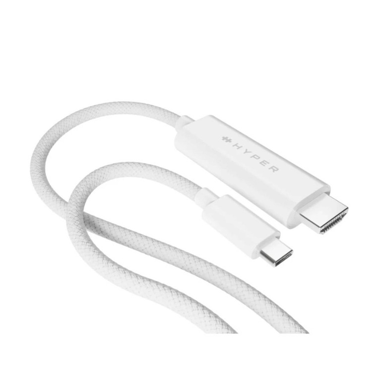 Hyper - 4K USB-C to HDMI Cable - White / Electronics