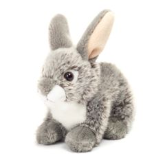 Teddy Hermann - Sitting Rabbit grey 18 cm (TH937012) / Toys
