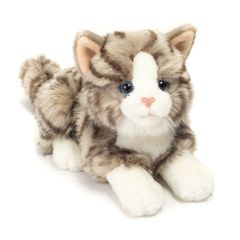 Teddy Hermann - Lying Cat grey 20 cm (906919)