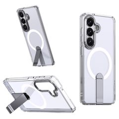 Hybrid Armor X Case for Samsung Galaxy A57 with Stand, Compatible with MagSafe - Transparent