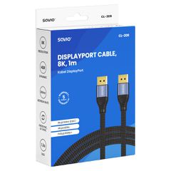 Savio CL-209 DisplayPort cable 1 m Black-thumb-2