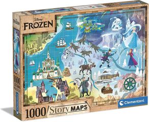 Clementoni - Maps Puzzle 1000 pcs - Frozen (39666) / Toys