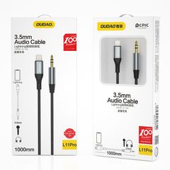 Dudao audio cable Lightning - mini jack 3.5mm 1m gray (L11PRO)-thumb-4