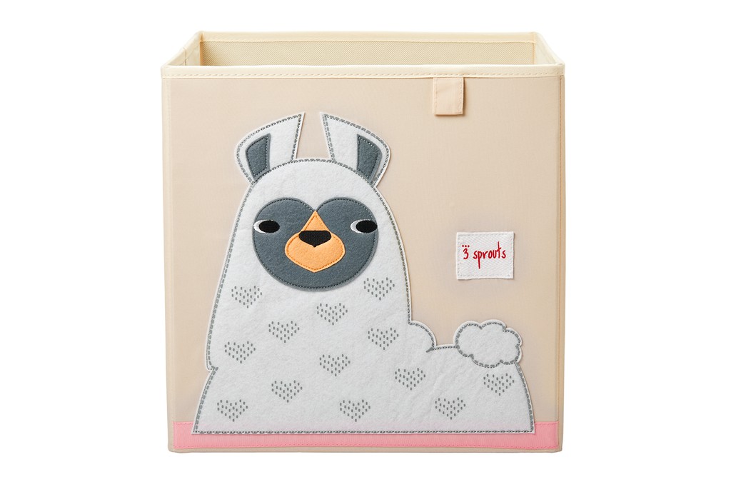 3 Sprouts - Storage Box - White Llama