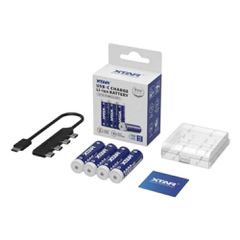 XTAR R6 / AA 1.5V Li-ion 3000mAh Επαναφορτιζόμενες Μπαταρίες USB-C (Σετ 4τμχ με Θήκη)