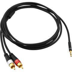 Oehlbach Audio Jack RCA Link Stereo audio cable JACK to 2x RCA LINK 1 m Black