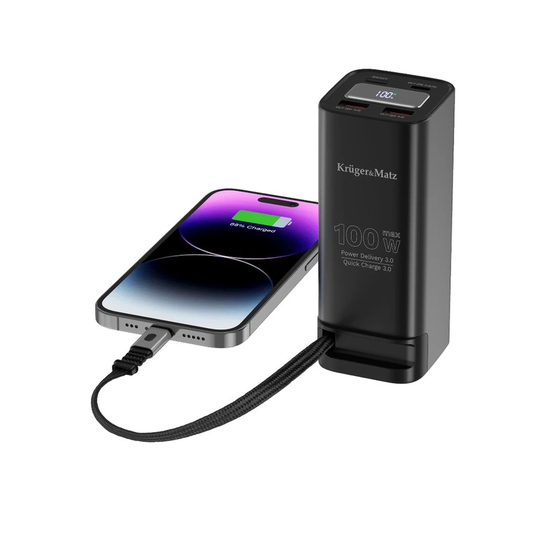 Power Bank Kruger+Matz 20000 mAh 100W με Quick Charge + Power Delivery