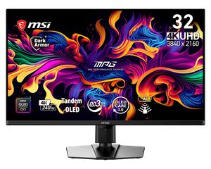 MSI MPG 322URDE QD-OLED X24 31.5", Black, UltraHD/4K, HDMI, DP, USB-C, 240Hz