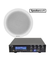 Adastra 4*EC56V+UM30 Πακέτο με 4 Ηχεία Οροφής 100V και Μίκτη-ενισχυτή 30W Bluetooth/USB (Σετ)