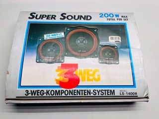 Καινούργιο Σετ Ηχείων Αυτοκινήτου Super Sound LS-1400M 3-Way Component 200W