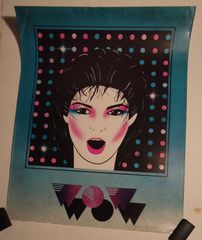 Αυθεντική Vintage Αφίσα 80s – Στυλ Patrick Nagel / Memphis Design (40x49 εκ.)