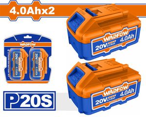 Wadfow WOS240685E Σετ 2 Τεμάχια Μπαταρίας WLBP540 Li-ion 20V / 4Ah
