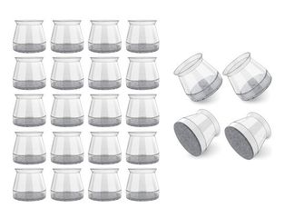 HOME USE προστατευτικές τάπες επίπλων HUH-0224, 25-30mm, διάφανες, 24τμχ