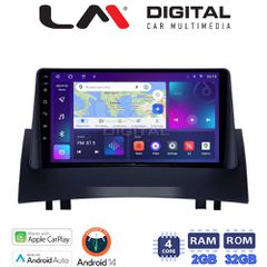 LM Digital - LM ZN4138 GPS Οθόνη OEM Multimedia Αυτοκινήτου για Renault Megane2 2002 > 2008 (CarPlay/AndroidAuto/BT/GPS/WIFI/GPRS)