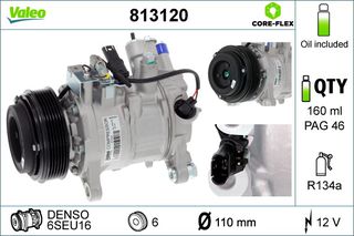 Συμπιεστής / Κομπρεσέρ Kλιματισμού VALEO VAL813120 για BMW 118d - 318d - 518d-thumb-4
