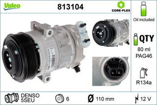 Συμπιεστής / Κομπρεσέρ Kλιματισμού VALEO VAL813104 για FIAT PUNTO, OPEL CORSA D-thumb-4