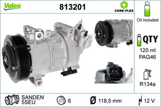 Συμπιεστής / Κομπρεσέρ Kλιματισμού VALEO VAL813101 για OPEL ASTRA H-thumb-4