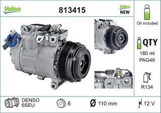 Συμπιεστής / Κομπρεσέρ Kλιματισμού VALEO VAL813415 για BMW 120d - 320d - 520d-thumb-4