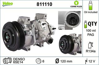 Συμπιεστής / Κομπρεσέρ Kλιματισμού VALEO VAL811110 για TOYOTA AURIS - COROLLA-thumb-4