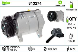 Συμπιεστής / Κομπρεσέρ Kλιματισμού VALEO VAL813274 για BMW X1 - X2 - X3, MINI-thumb-2