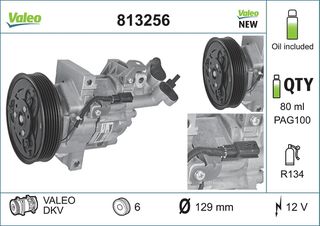 Συμπιεστής / Κομπρεσέρ Kλιματισμού VALEO VAL813256 για NISSAN JUKE - DACIA DUSTER-thumb-4