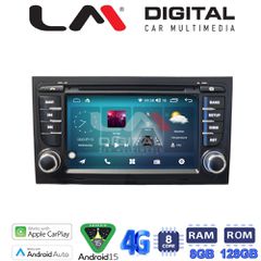 LM Digital - LM T8050 GPS OEM Multimedia Αυτοκινήτου για AUDI A4 8Ε 2001 > 2008(για οχήματα με εργοστασιακή 1din θέση, είναι απαραίτητη επιπλέον βάση)SEAT EXEO 2008>2013 (CarPlay/AndroidAuto/BT/GPS/WI