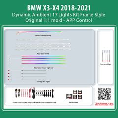 DIGITAL IQ AMBIENT 8173D_U DYNAMIC (Ambient Light for BMW X3 - X4 mod. 2018-2021 with 17 Lights, Dynamic)