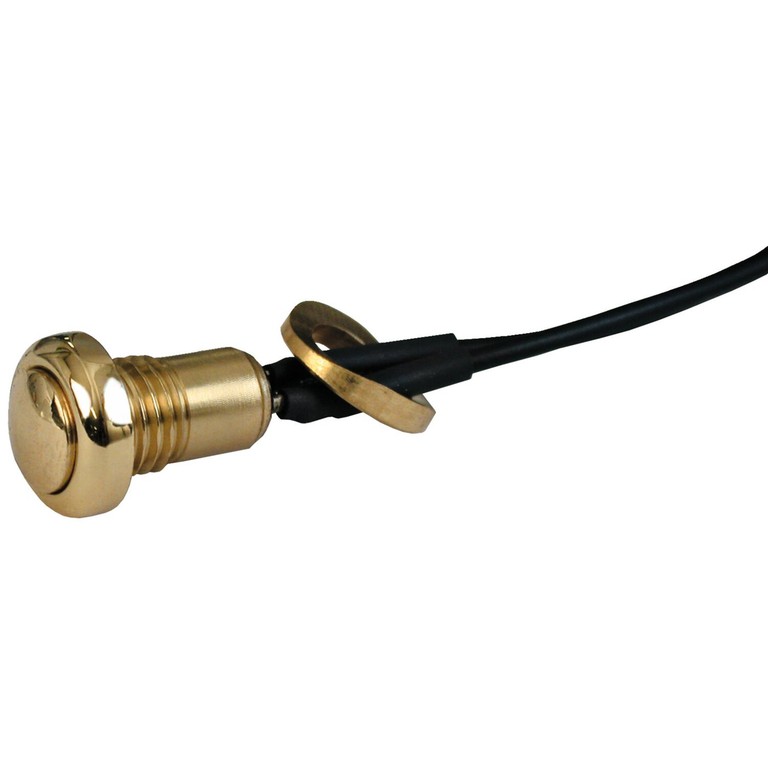 MCS Smooth push button switch. Polished brass