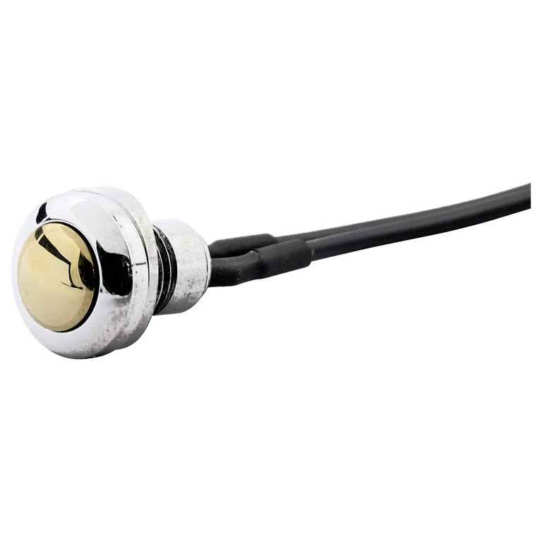 MCS Smooth push button switch. two-tone stainless/brass
