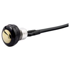 MCS Smooth push button switch. two-tone black/brass