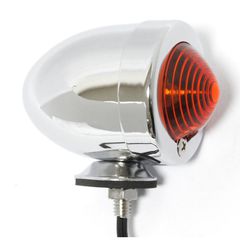 MCS Bullet marker light. Chrome. Amber lens. DF. stud mount