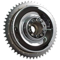 MCS 37-57 B.T. Rear brake drum & sprocket. Chrome