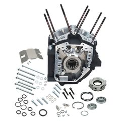 S S, 99-06 crankcase assembly, 4-1/8″ bore. Black