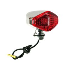 MCS Diamond turn signals. Chrome. Red lens