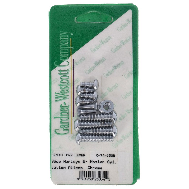 Gardner-Westcott Handlebar control screw kit, button chr