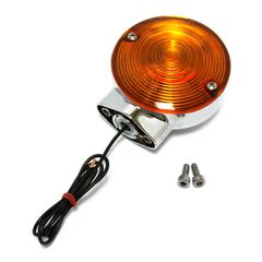 MCS Turn signal assembly. Rear. Amber lens. Chrome