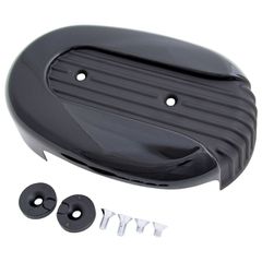 MCS XL Sportster air cleaner cover. Black, grooved